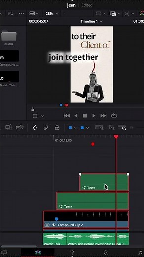 How to Merge Clips (Compound Clip) in DaVinci Resolve #VideoEditing#VideoEditingTips#CompoundClip
