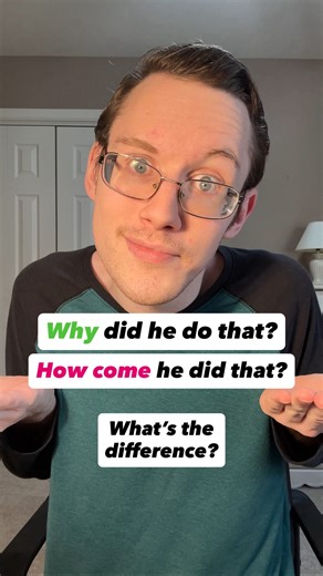 Tim | English Teacher 🇺🇸 | Why, how come… do you know the difference in meaning between these two questions? If you’ve been learning English for a while, I’m sure... | Instagram