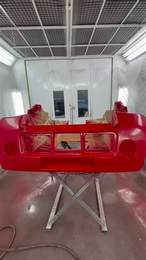 Our Ford GT40 rear Clamshell is now painted and out of the booth. #restoration #fordgt40 #gt40 #classiccar #supercar #holmfirth #huddersfield #yorkshire #carrestoration #prestigecarstorage | IK Sport Classic