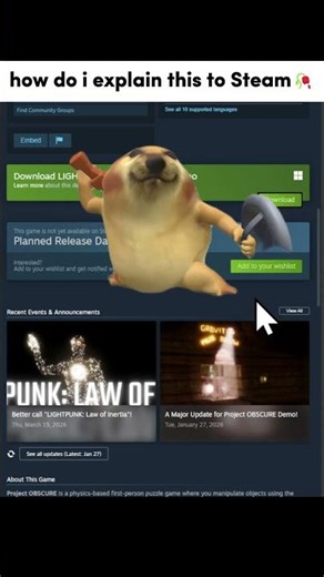 What the dog doin' #wishlist #memes #gaming #fyp