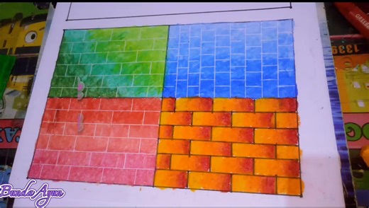 Tutorial Mewarnai Tembok dengan Teknik Kerik Motif Bata