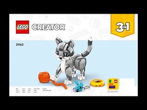 LEGO Creator 3-in-1 31163 - Complete Playful Cat Instructions! (Step-by-Step Guide)