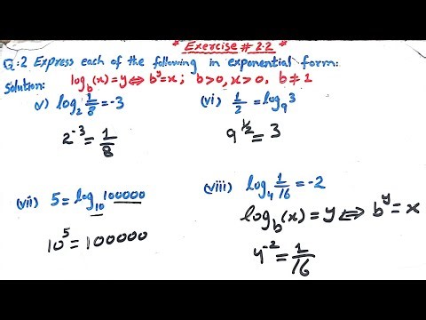 Logarithms to Exponential Form Made Easy