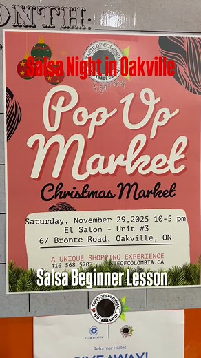 Salsa Beginner Lesson with the team of @saborlatinodancecanada | Taste of Colombia - Fair Trade Cafe & El Salon "Events Room"