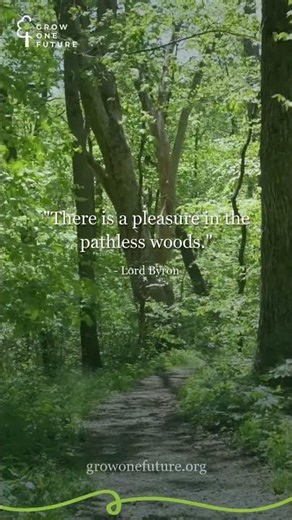 There is a pleasure in the pathless woods | Grow One Future
