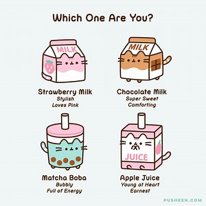 Which one are you? 🧃 | Pusheen