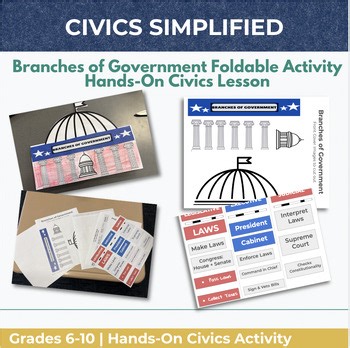 Branches of Government Foldable Activity | Hands-On Civics Lesson