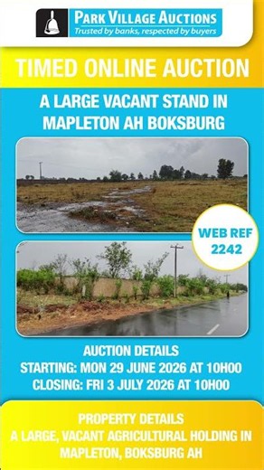 Large Agricultural Holding Auction In Mapleton Boksburg AH