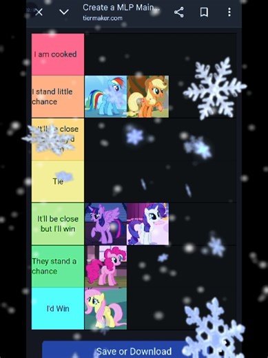 Another tiermaker video. If you have any suggestions for tiermaker videos lemme know in the comments. I hope you enjoy :3 #RobloxRivals #MLP #tiermaker #ranking