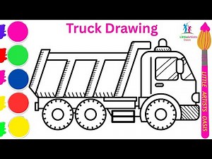 How to Draw Truck easy for Beginners | Truck Drawing with step by step