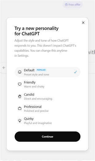 ChatGPT Gets Personal: Control Its Tone Now