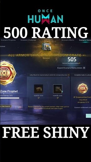EVERY ONE EASY GET SHINY IN NEW SCENARIO 500 RATING BEST FARM🥶#oncehuman