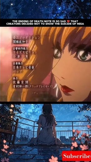 Death Note ending with Misa end 😭💔 #anime #animeedit #deathnote #love #sad