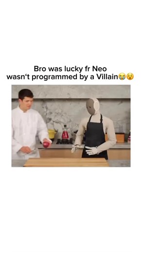 Crazy Videos on Instagram: "#neo In a collaboration that blurs the line between technology and everyday life, YouTuber and chef Nick DiGiovanni introduced Neo — a humanoid AI robot — to the kitchen. In the video, DiGiovanni walks Neo through the process of preparing and seasoning a meal, demonstrating the robot’s ability to mimic human actions with precision and contextual understanding. Neo’s movements are guided by advanced sensors and machine learning algorithms that allow it to learn tasks t