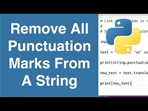 Remove All Punctuation Marks From A String | Python Example
