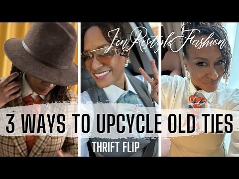 3 ways to upcycle mens ties. Thrift Flip | Create an amazing statement accessory from old ties