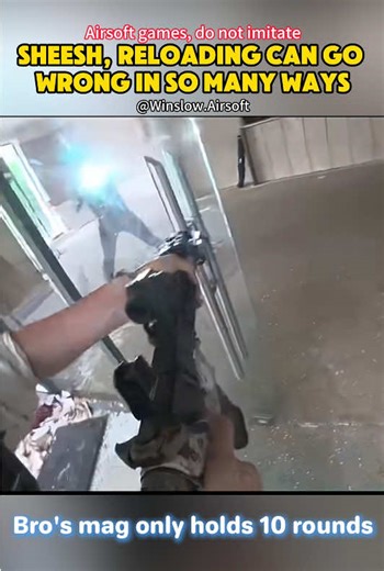 Couldn’t believe how many weird things go down just reloading!#airsoft #funny