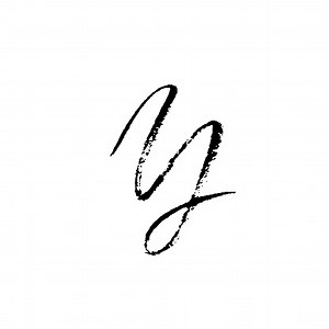 Hand painted letter Y. Dry brush modern lettering. Vector illustration