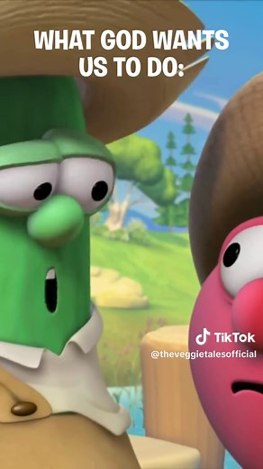 Sometimes the way we think we should respond doesn't quite align with the way God calls us to respond. Make the right choice, friends! ❤️ #VeggieTales #JesusLovesYou