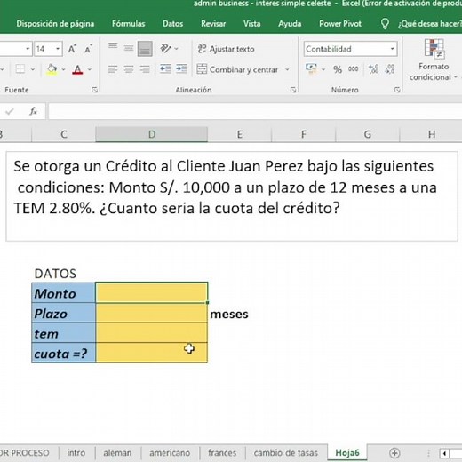 Interés Simple - Matemática Financiera #excel #facil #funciones #educación ##interés #simple