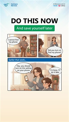 2.4K views · 41 reactions | Don't wait until it's too late! ⏰ A few seconds to set up "Find My Device" today can save you a lot later. Go to Settings > Security & privacy > Find My Device > Turn on. | Carlcare Service | Facebook