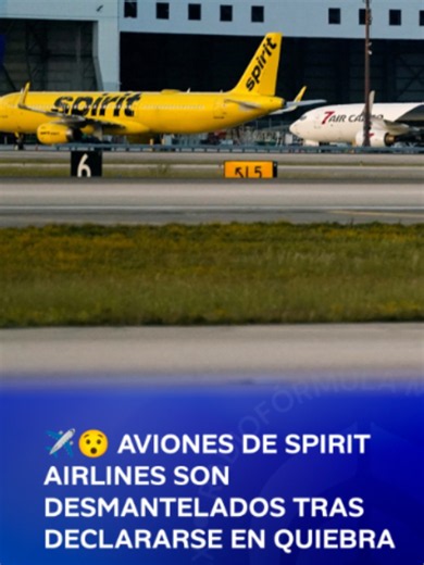 ¡Crisis financiera!😳🛠️ Algunos aviones de Spirit Airlines comenzaron a ser desmantelados luego de que la empresa se declarara en quiebra. #tiktokmehizover #tiktokinforma #aerolineas #crisisfinanciera