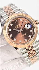 원본 1:1 완벽 재현! CVF 최종판 롤렉스 데이트저스트 41mm 로즈골드 콤비 브라운 다이아몬드 인덱스 ✨