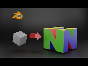 CREA EL LOGO DE NINTENDO 64 EN BLENDER 3D 🟢 MUY FÁCIL PARA PRINCIPIANTES