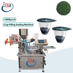 [Hot Item] Yogurt Automatic Paper Pot Plastic Cup Yoghurt Filling and Sealing Machine for Water Juice Milk Cream Packing