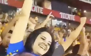 Female Soccer Fan Goes Viral After For Flashing The Entire Stadium While Celebrating a Goal - BlackSportsOnline
