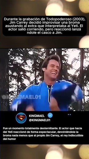 Durante la filmación de Todopoderoso (2003), Jim Carrey terminó improvisando....