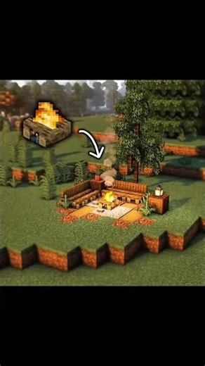 CAMPFIRE 🔥...||Minecraft Camp fire #minecraft #shots