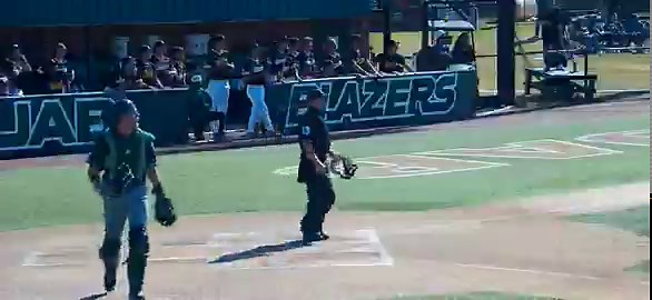 The Blazer dugout during today’s Walkoff HR. Watch someone different each time. What a roller coaster of emotions as we thought the CF robbed the HR.