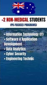 Study in Australia After +2 | Best PR-Focused Courses for Students | 2025🔥