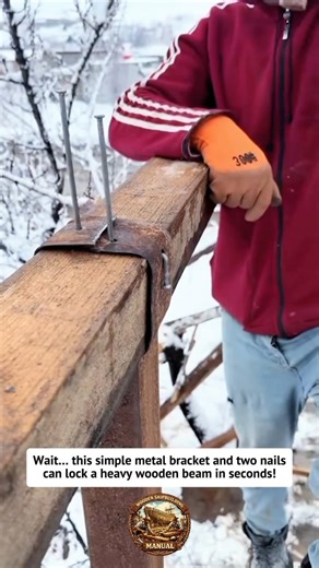Insane Carpenter Beam Lock Trick! This Simple Metal Bracket Holds Wood Beams Crazy Tight! #tools