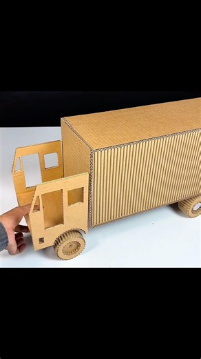 DIY Cardboard Truck 🚚🔥 #shorts #diy #experiment