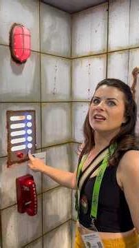 Riding the Hellevator part 1 #halloween #horror #hauntedhouse #hauntedattraction #scary