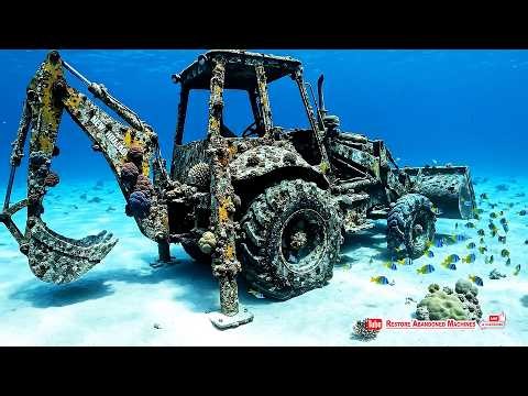 New Holland B95 Backhoe Loader Lost & Forgotten Tractor Found on The Sandy Seabed! Full Restoration