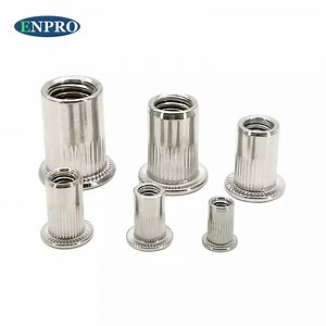 [Hot Item] M3 M4 M5 M6 M8 M10 Stainless Steel Flat Head Rivet Nuts with Knurled Body