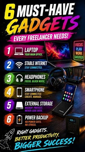 Six must have gadgets for every freelancer| Career in freelancing. Work from home 2026.