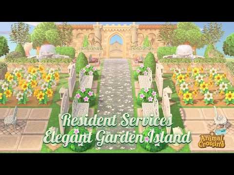 Resident Services || Elegant Garden island || Speed Build || Animal Crossing: New Horizons