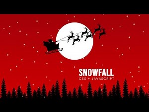 Snowfall Animation Effects using CSS & Javascript | Html CSS Christmas Animation