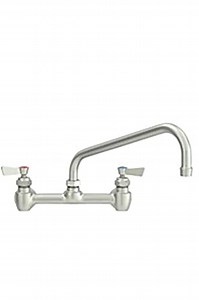 Fisher 64734 8" Centers Backsplash Faucet with 6" Swing Spout and EZ Install Adapters