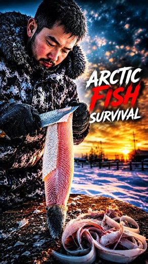 🥶 -30°C Survival: Slicing FROZEN Fish! 🐟