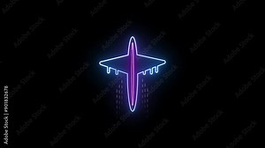 Icon Animation Depicting a Helicopter Flying Through a Scenic Sky with a Travel Theme and neon glow line, Featuring a High-Altitude Aerial Perspective and Dynamic Movement for Modern Digital Projects