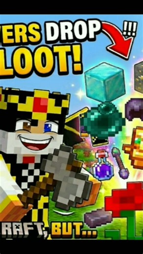 Minecraft but flowers 🌺🌹 drops op loot # short