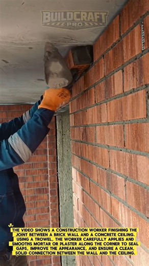 Clean Ceiling & Brick Joint Finish Like a Pro #construction #masonry #DIY