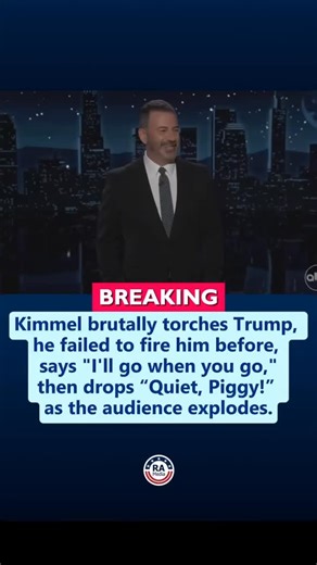 Gigi Shapiro Kulick | BREAKING: Kimmel brutally torches Trump, says he failed to get him fired before, “I’ll go when you go,” then drops “Quiet, Piggy” as the... | Instagram