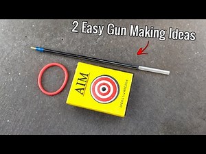 2 Best Gun Making Ideas | gun kaise banaen | how to make gun at home easy #pengun #papergun #diygun
