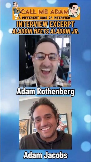 Adam Jacobs 2026 Interview Excerpt - What It's Like When Aladdin Meets Aladdin Jr.